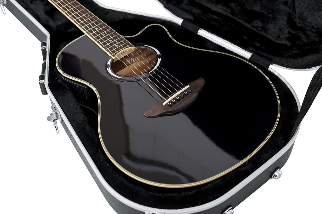 Gator Cases GC-DEEP BOWL ABS Molded Case for Acoustic Guitars Fits Ovation Style Deep Contour Acoustic Guitars
