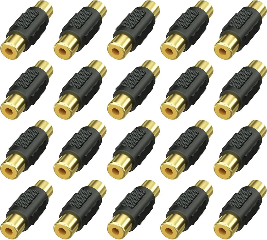 American terminal ATFF-100B-20 Gold RCA Female-to-Female Coupler Adapter 20 Pack
