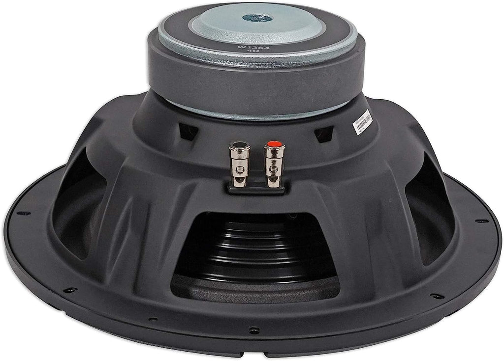 Pair Alpine W12S4 12-inch Single 4 Ohm Subwoofer Bundle