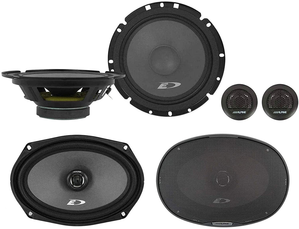Alpine SXE-1726S 6-1/2" 220W +SXE-6926S 6x9" 280W Car Coaxial Speakers