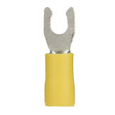Install Bay YVLST8 Yellow Vinyl Locking Spade Terminal 12-10 Gauge #8