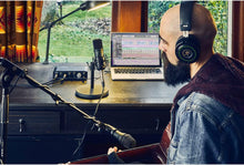 Load image into Gallery viewer, Mackie Producer Bundle with Onyx Producer interface, EM89D dynamic mic, EM91C condenser mic and MC-100 headphones.