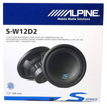 Load image into Gallery viewer, Alpine KTA-200M Mono Power Pack Amp with S-W12D2 12" Subwoofer and Bass Knob