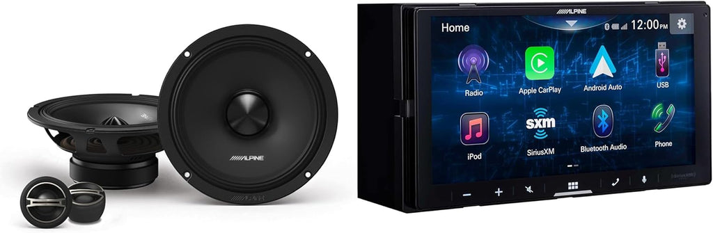 Alpine iLX-W670 Digital Multimedia Receiver + DM-65C-G 6.5" Component Bundle