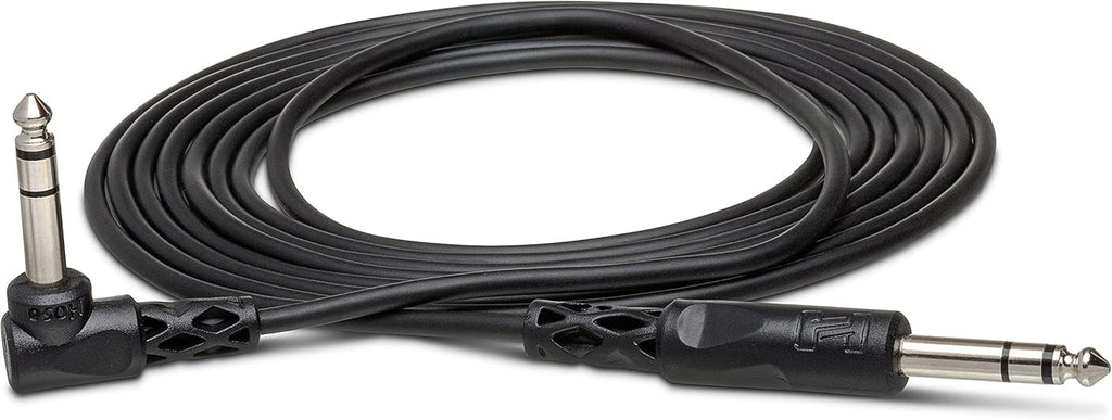 Hosa CPP-105R Interconnect Cable - 1/4-inch TS Male to Right-angle 1/4-inch TS Male - 5 foot