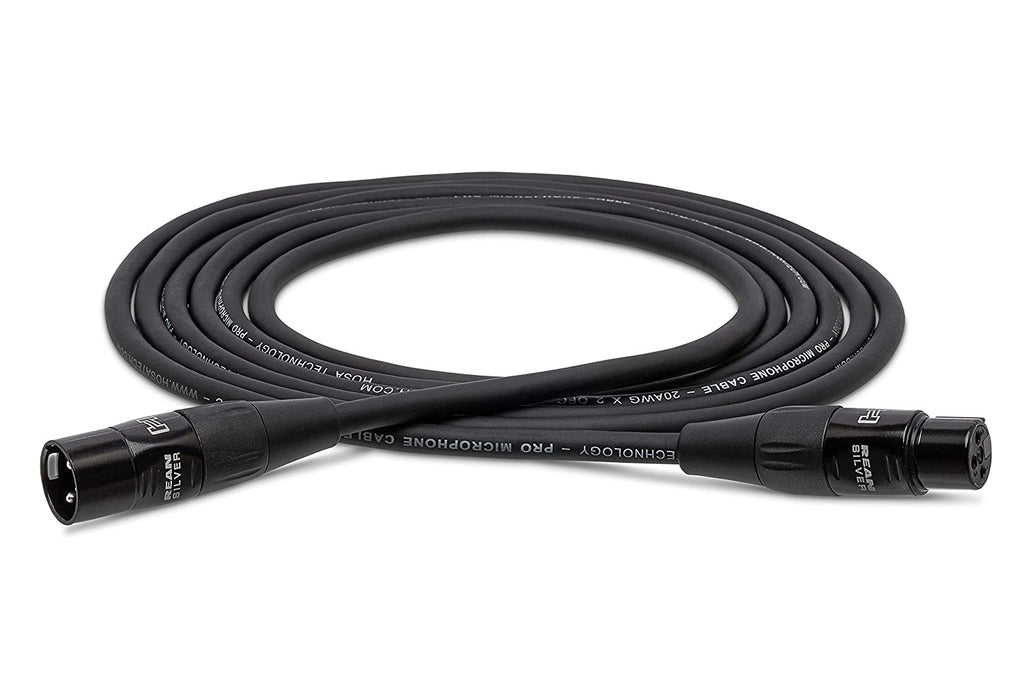 HOSA HMIC-050 Pro Microphone Cables REAN XLR3F to XLRM - (50 Feet) (Black)