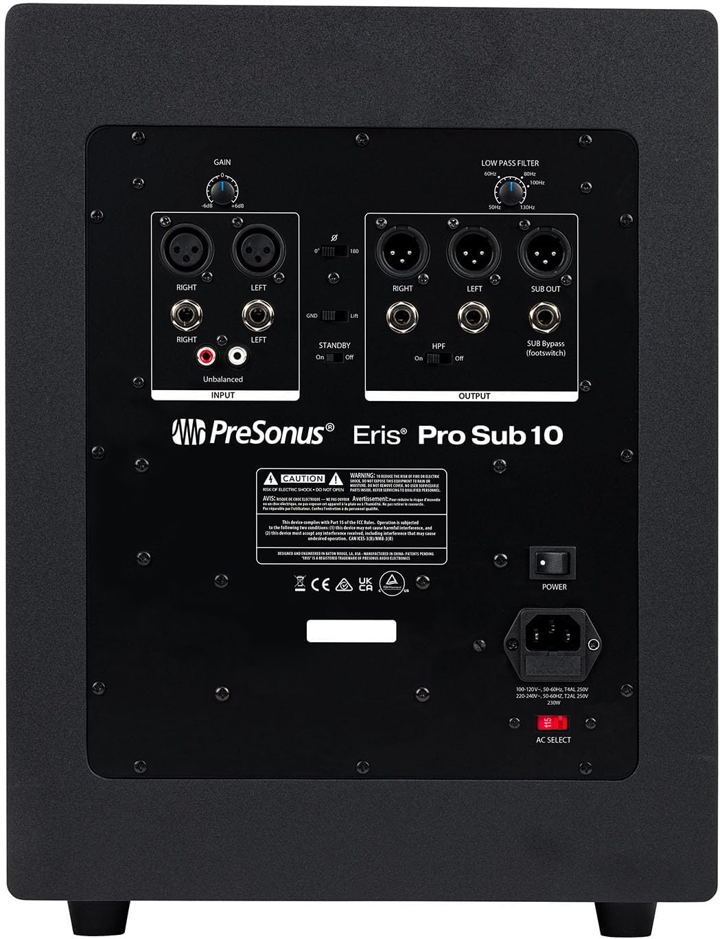 PreSonus Eris Pro Sub 10 — 10-inch Active, Front-Firing Studio Subwoofer