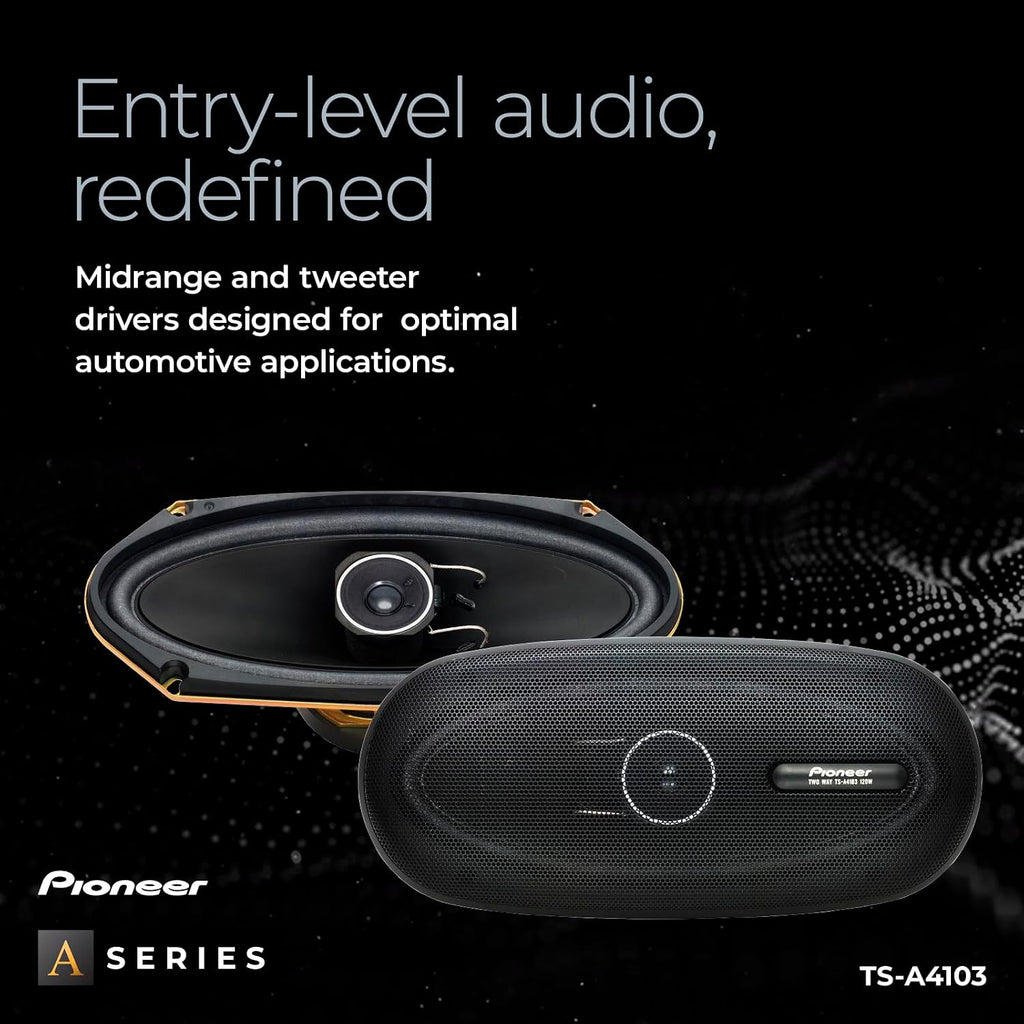 Pioneer TS-A4103 120W Peak 4x10" 2-Way A-Series Coaxial Speakers