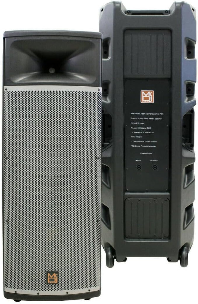 MR DJ PRO215S PRO PA DJ Dual 15" 3-Way Full-Range Passive DJ PA Multipurpose Live Sound Loudspeaker
