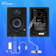 Load image into Gallery viewer, PreSonus Eris 5BT Bluetooth Studio Monitors, Pair — 5" Powered, Active Monitor Speakers for Near Field Music Production, Audio Mixing &amp; Recording