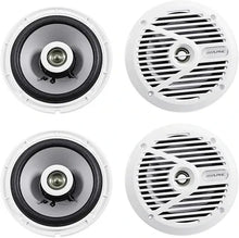 Load image into Gallery viewer, 2 Alpine SPS-M601W 6.5” Coaxial 2-Way Marine Speaker with White Grilles