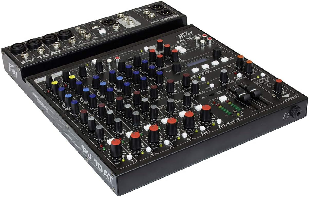 Peavey PV 10 AT 10 Channel Compact Mixing Mixer Console with Bluetooth Auto-Tune pitch correction