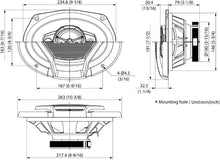 Load image into Gallery viewer, JVC CS-DR6940 550W 6x9 4-Way Coaxial Speakers