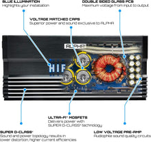 Load image into Gallery viewer, Hifonics A2500.5D 2500W Class-D Alpha Series 5 Channel Car Amplifier with Bass Remote