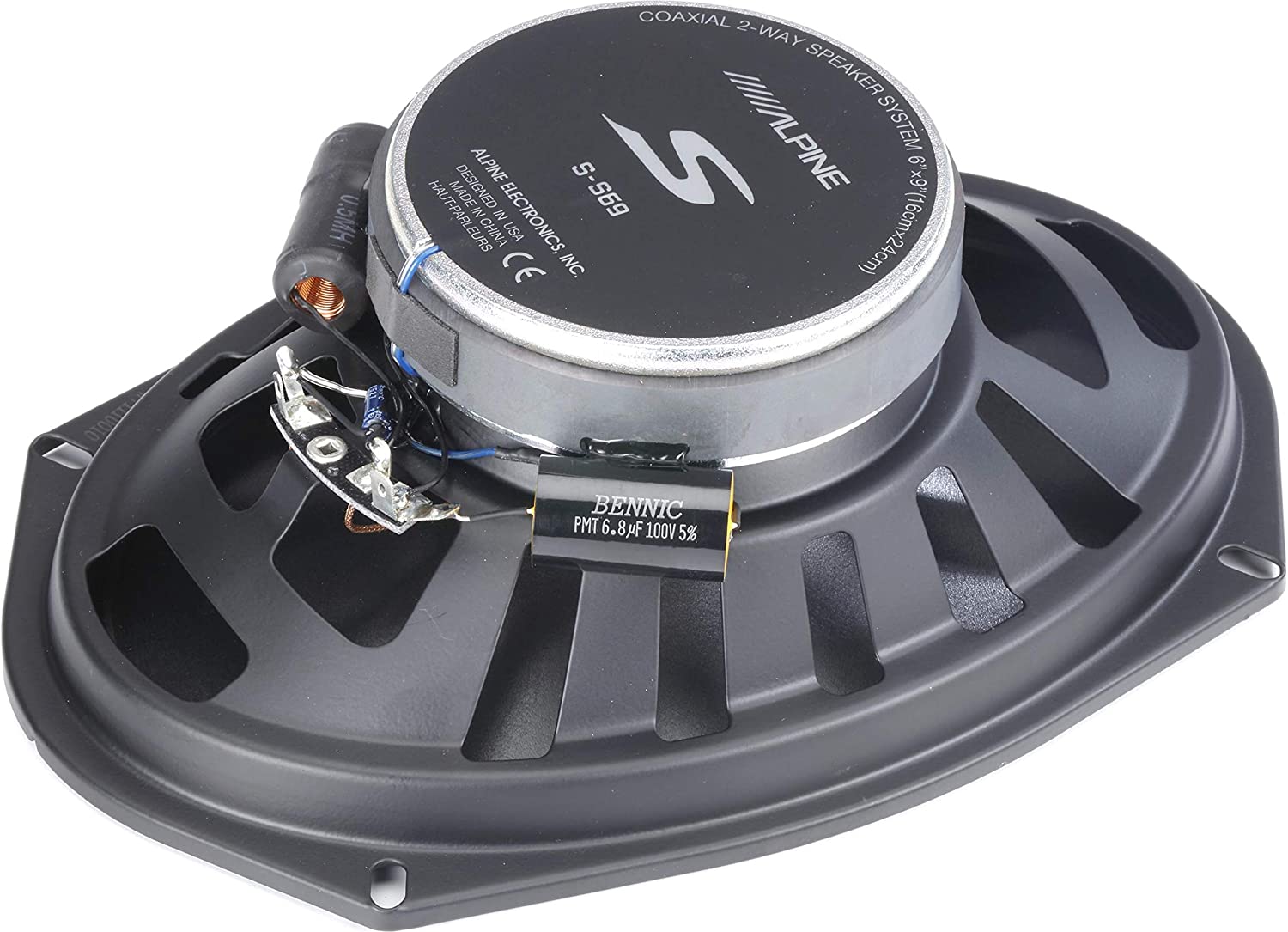 2 Alpine S-S69 Car Speaker 520W Max (170W RMS) 6" x 9" Type S Series 2-Way Coaxial Car Speakers