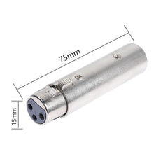 Load image into Gallery viewer, MR DJ AXLRMF-2 2 3-Pin XLR Male to 3-Pin XLR Female Audio Microphone Cable Extension Adapter Connector 2 Pack