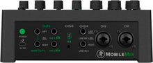 Load image into Gallery viewer, Mackie MobileMix 8-Channel USB-Powerable Mixer for Streaming and Recording with Smartphones and DSLR Cameras, Live Streaming with Instruments, Microphones, Bluetooth