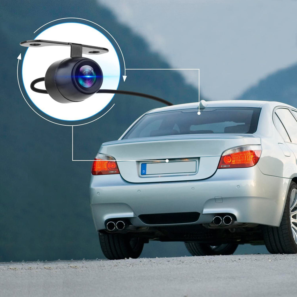 CAM121 Backup Camera Frame License Plate HD Night Vision Rear View 170° Angle Waterproof Compatible with Jensen Car Radio
