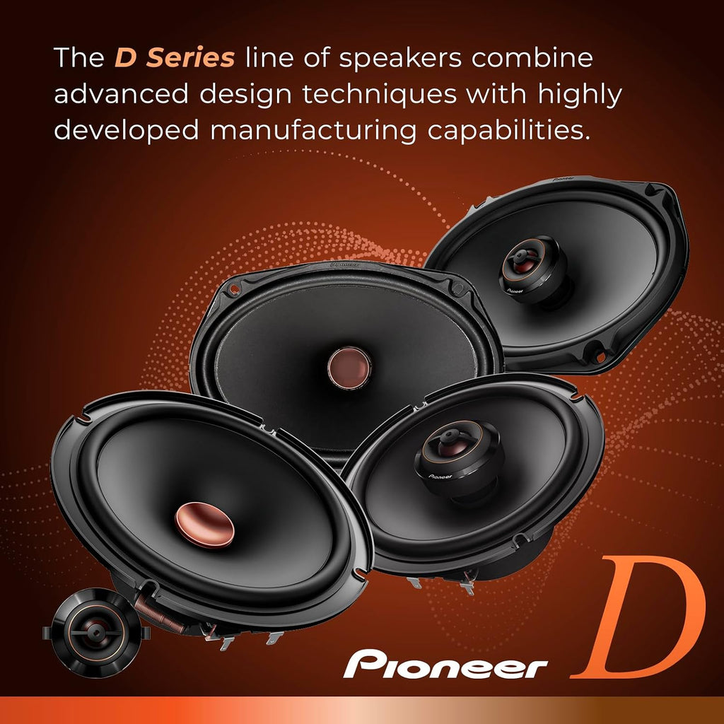 Pioneer TS-D65F 540W 6.5" D Series 2-Way Coaxial 4-ohm Speakers