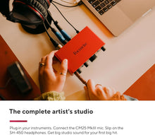 Load image into Gallery viewer, Focusrite Scarlett 2i2 Studio 4th Gen USB Audio Interface Bundle for the Songwriter with Condenser Microphone and Headphones for Recording, Streaming, and Podcasting