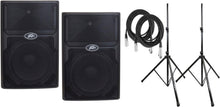 Load image into Gallery viewer, 2 PVXP12 Bluetooth DSP 12" 980W Powered Speaker + Stand+ XLR Cable