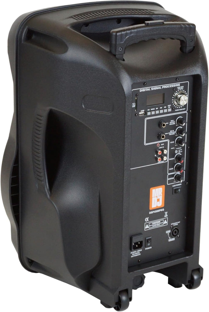 2 MR DJ DSP4500PKG 15" Active DSP PA DJ Karaoke Speaker