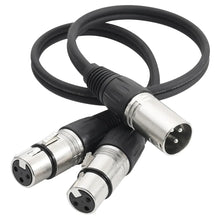 Load image into Gallery viewer, MR DJ CXMDXF12 12FT Single XLR Male to Dual XLR Female Microphone Splitter Cable