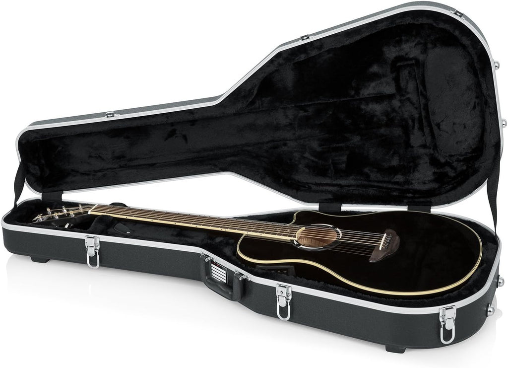 Gator Cases GC-DEEP BOWL ABS Molded Case for Acoustic Guitars Fits Ovation Style Deep Contour Acoustic Guitars