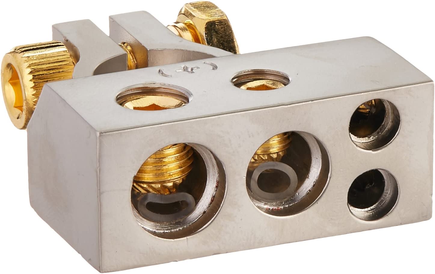 9 American Terminal ABTC300N 0/2/4/6/8 AWG Single Negative Power Battery Terminal Connectors Chrome