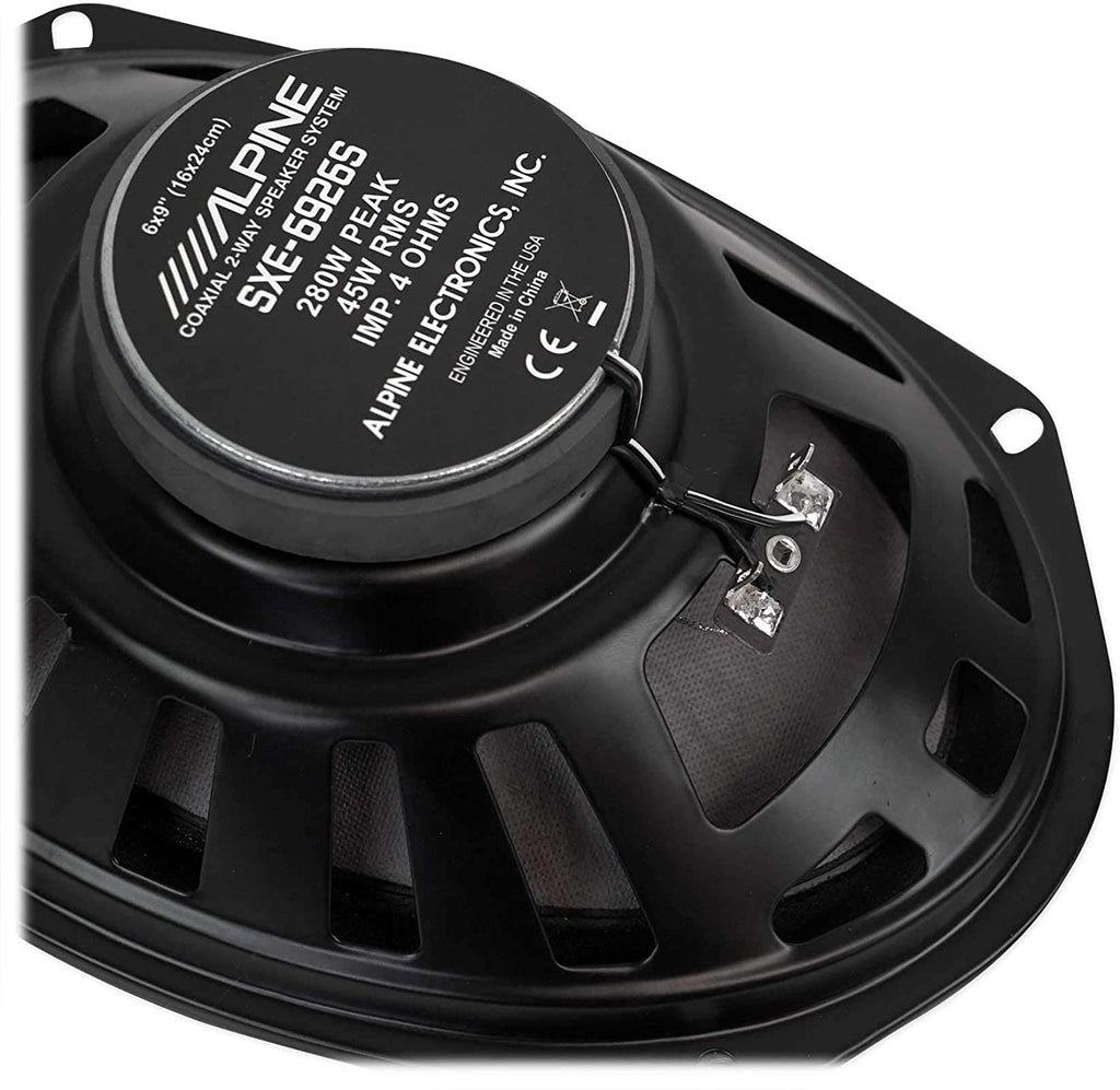 Alpine SXE-1726S 6-1/2" 220W +SXE-6926S 6x9" 280W Car Coaxial Speakers