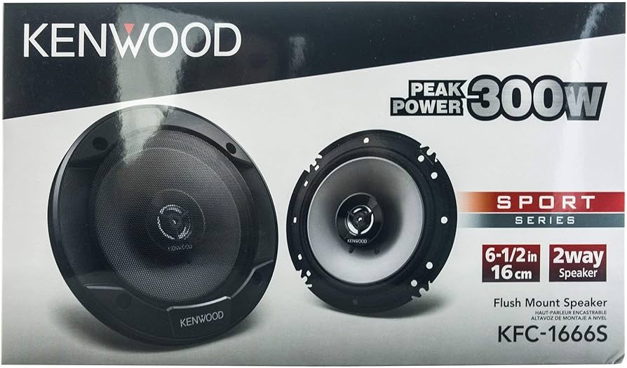 2 Pairs Kenwood KFC-1666S 600W 6.5" KFC 2-Way Coaxial Speakers Magnet Phone Holder Bundle