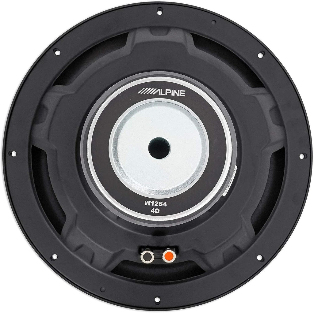 2 Alpine W12S4 12" 750W Single 4 Ohm subwoofer Bundle