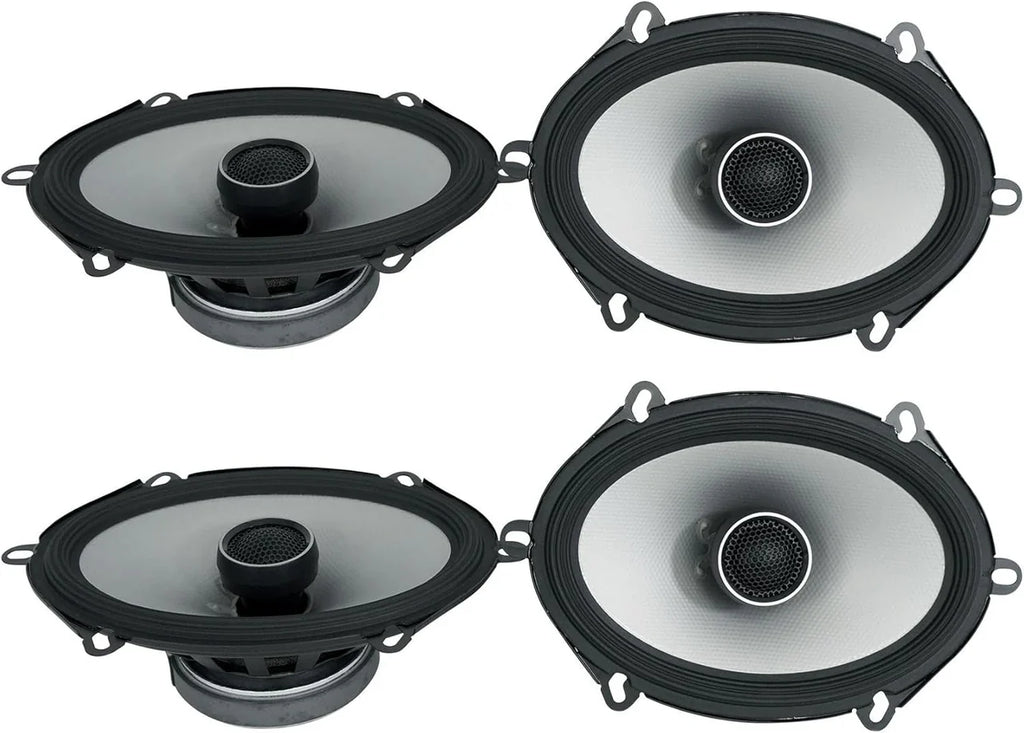 Alpine S 5x7" Front+Rear Factory Speaker Replacement + Harness Fit 07 Ford Mustang