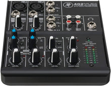 Load image into Gallery viewer, Mackie 402VLZ4, 4-channel Ultra Compact Mixer with High-Quality Onyx Preamps with MR DJ Headphones, 1/4" TRS Cables, &amp; XLR Cable Bundle