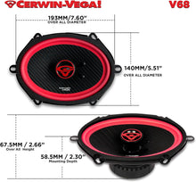 Load image into Gallery viewer, 2 Pair Cerwin-Vega V68 6x8" Speakers + Alpine UTE-73BT Bluetooth Car Stereo