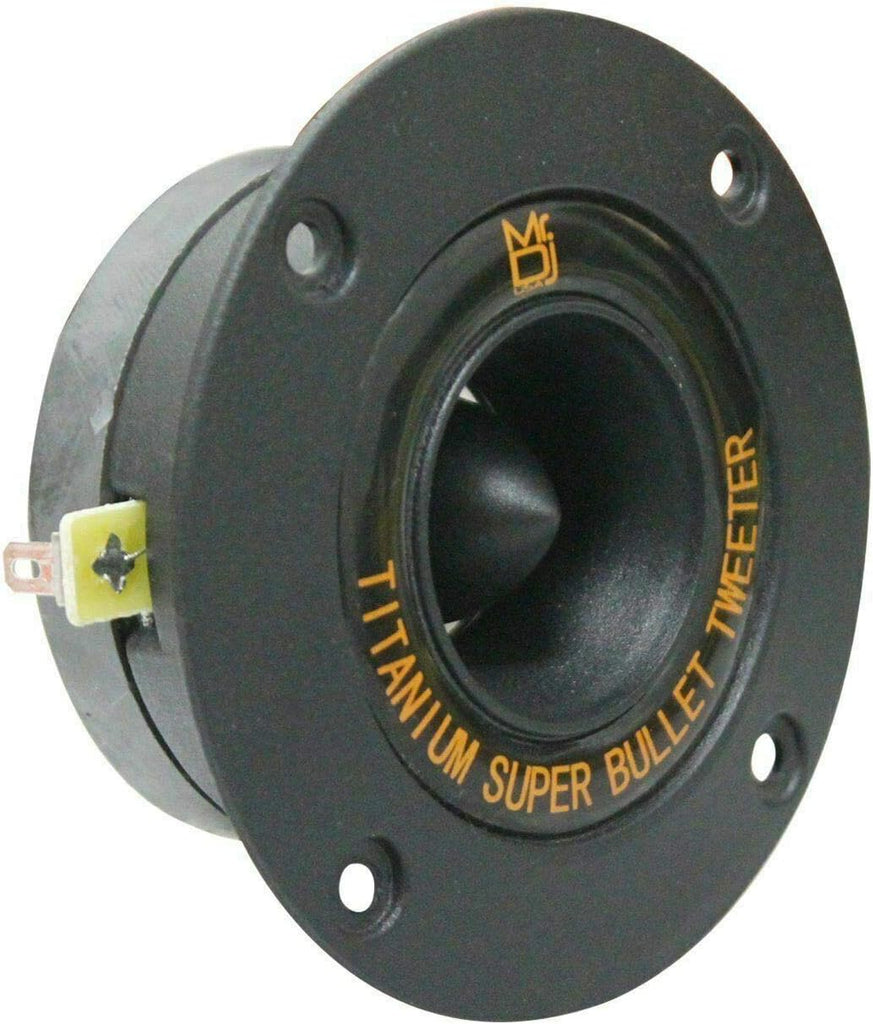 MR DJ HDT800B Pair 4" Speaker Size 400 Watt High Compression Aluminum Titanium Bullet Super Tweeter
