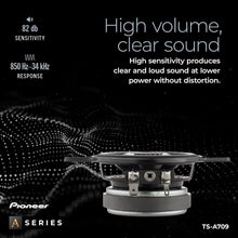 Load image into Gallery viewer, Pioneer TS-A709 2-3/4” 2-Way 450 Watt Power Coaxial Speaker with a 16mm Tweeter