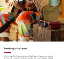Load image into Gallery viewer, Focusrite Scarlett 2i2 4th Gen USB Audio Interface for Recording, Songwriting