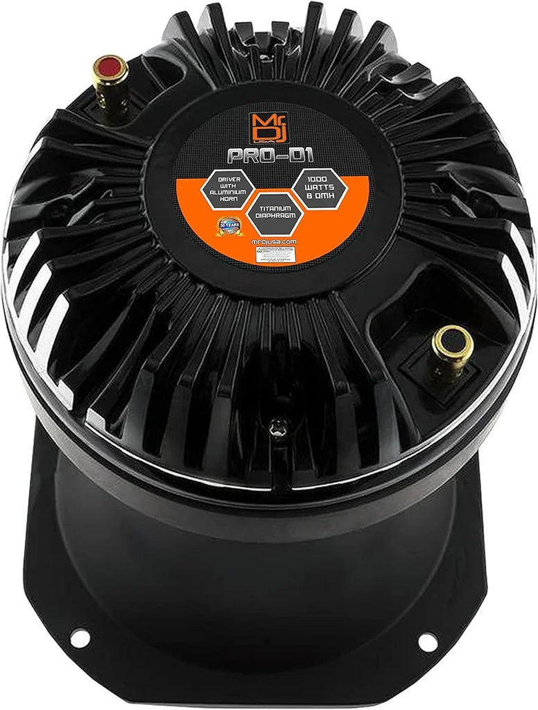 MR DJ PROD1 High Compression Titanium Driver Bullet Super Tweeter with Aluminum Horn