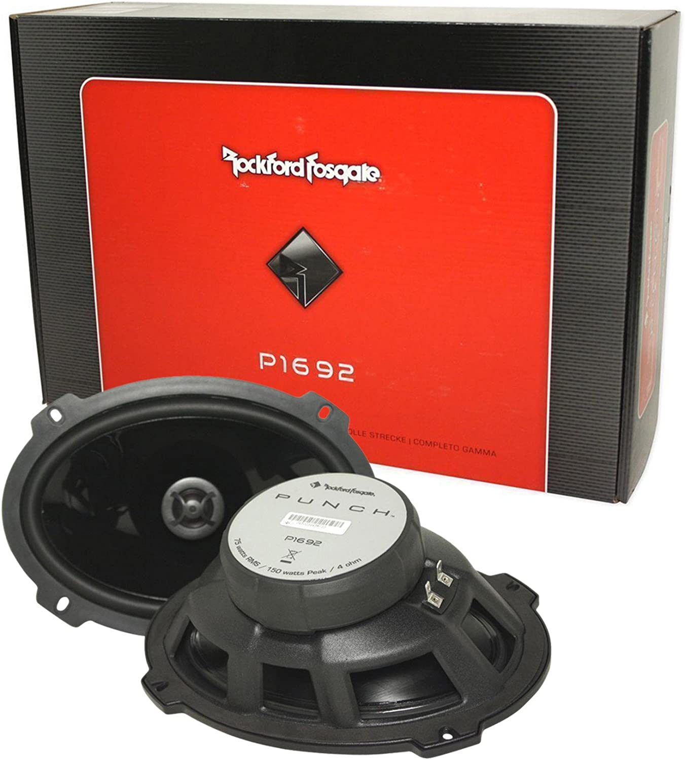 Rockford Fosgate P1692 6x9" 150 Watt 2 Way Car Coaxial Speakers Audio (4 Pack)