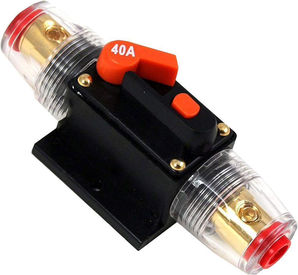 Absolute ICB40 4/8 AWG 40 Amp In-line Circuit Breaker with Manual Reset