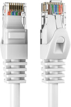 Load image into Gallery viewer, 20 A-T 3' Cat6a Ethernet network patch cable RJ45 23AWG 600M solid copper wire White