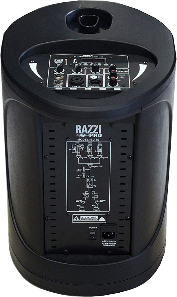 Elite Line Array All in one 8 Inch Subwoofer with 2 Section Tower with 4 x 3" Bluetooth Portable PA DJ Speaker
