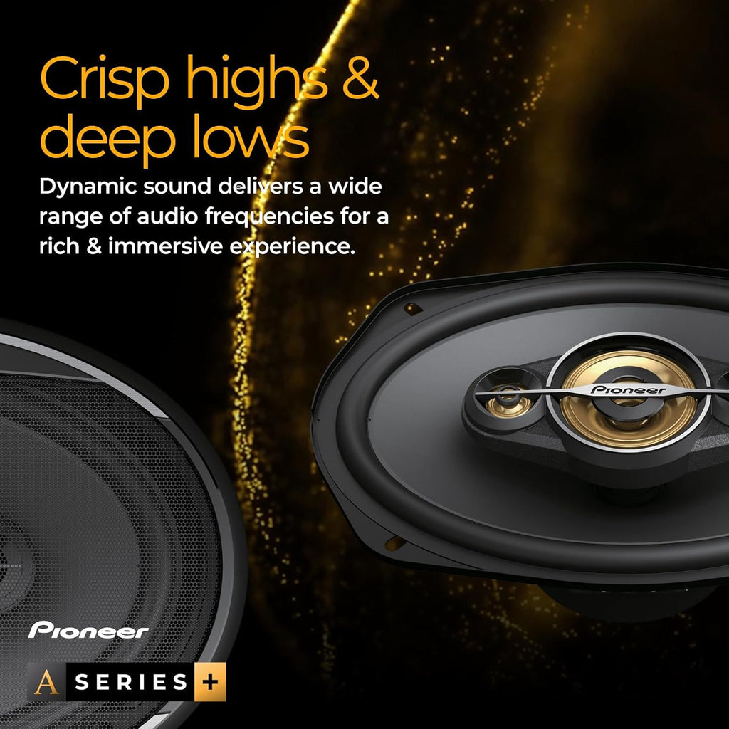 2 Pair Pioneer TS-A6991F 1400W 6x9" 5-way 4-ohm Coaxial Car Speakers with Dual Super Tweeters