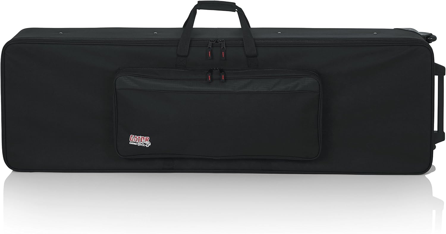 Gator Cases GK-76 Lightweight Keyboard Case with Pull Handle and Wheels; Fits 76-Note Keyboards