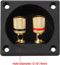 Load image into Gallery viewer, American Terminal 2PCS 2.2 Inch Square 2-Way Speaker Box Terminal Cup Binding Post Subwoofer Box Speaker Terminal for DIY Home Car Stereo Speaker Subwoofer