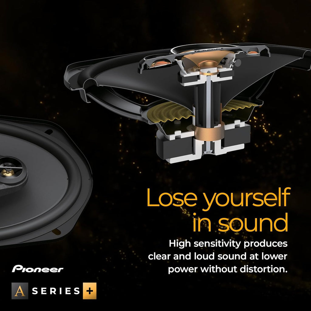 2 Pair Pioneer TS-A6991F 1400W 6x9" 5-way 4-ohm Coaxial Car Speakers with Dual Super Tweeters