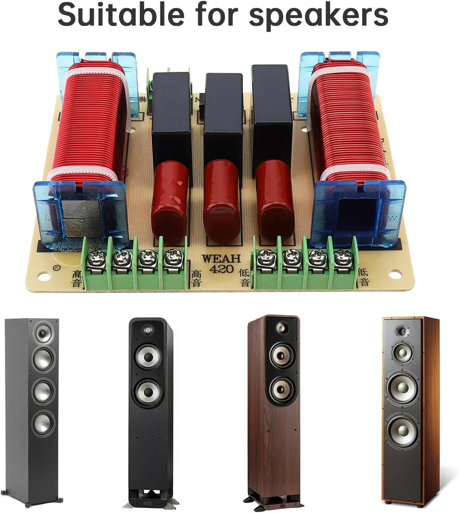 MR DJ CR1200 3-Way Replacement Speaker Subwoofer Crossover