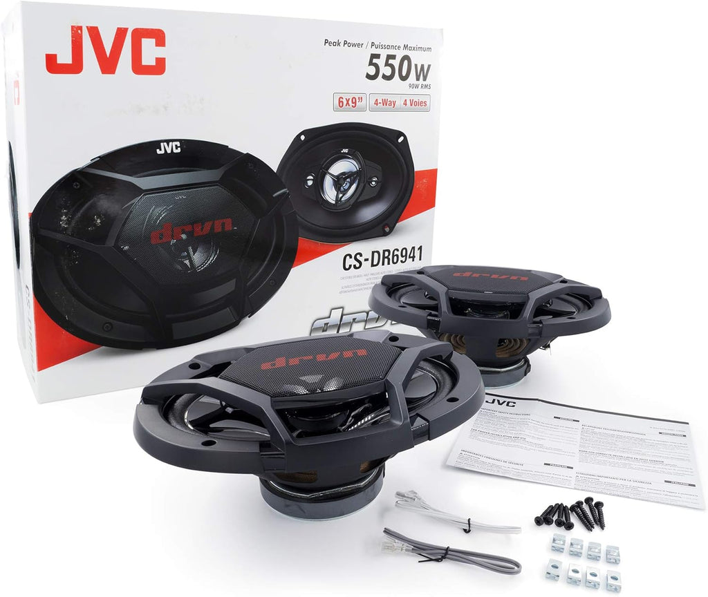 JVC CS-DR6940 550W 6x9 4-Way Coaxial Speakers