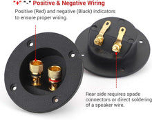 Load image into Gallery viewer, American Terminal 5PCS 3 Inch Round 2-Way Speaker Box Terminal Cup Binding Post Subwoofer Box Speaker Terminal for DIY Home Car Stereo Speaker Subwoofer